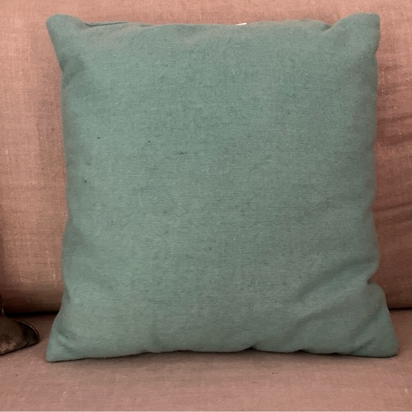 Snowflake Sequin Design Throw Pillow Holiday 16” Seafoam Green Holiday Christmas - Picture 4 of 6